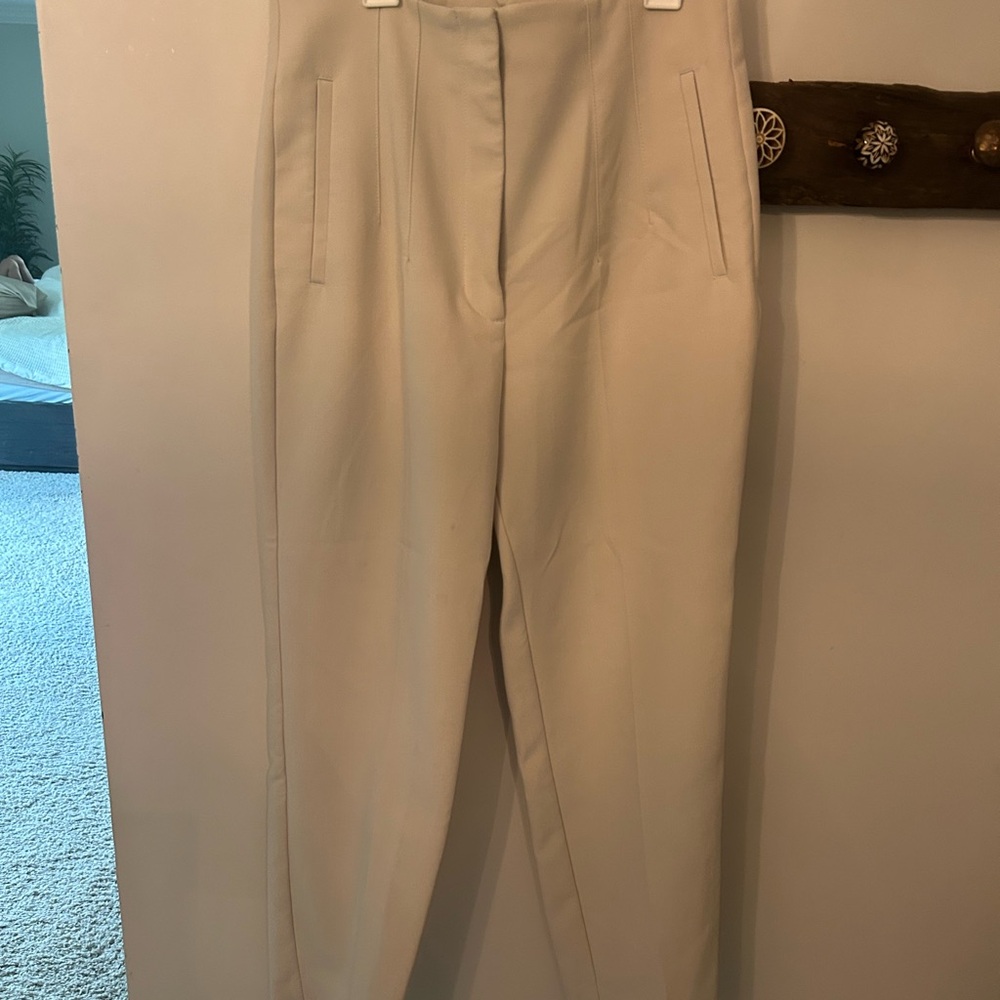Zara Cream Tailored Pants